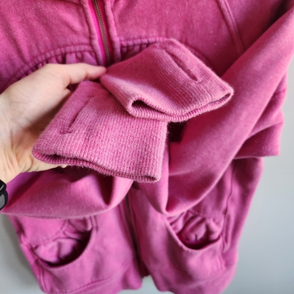 Lululemon Cuddle Up Jacket Sweatshirt Heathered Paris Pink Size 10 - Picture 6 of 14